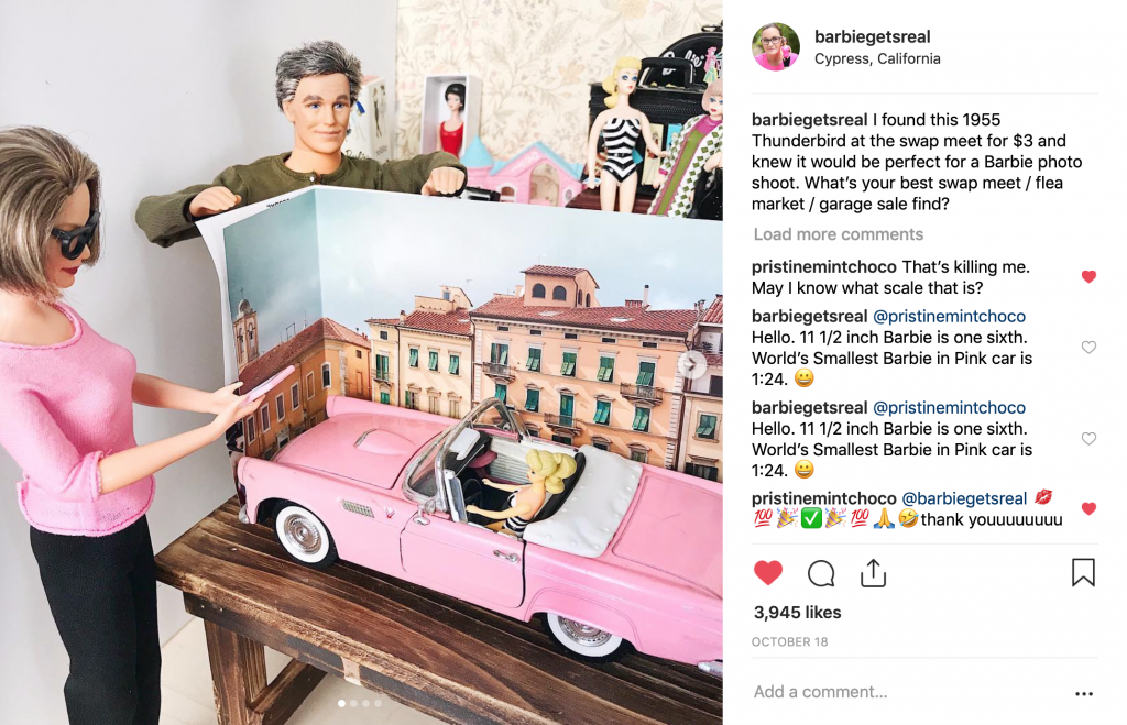 Barbie photographing barbie